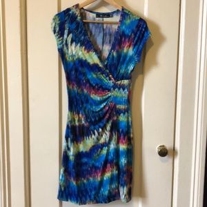 Tie dye dress with v-neck